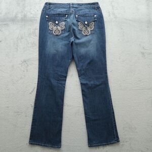 Nine West Jeans Womens Size 10/30 Blue Mid-Rise Bootcut Stretch Denim 32" Inseam